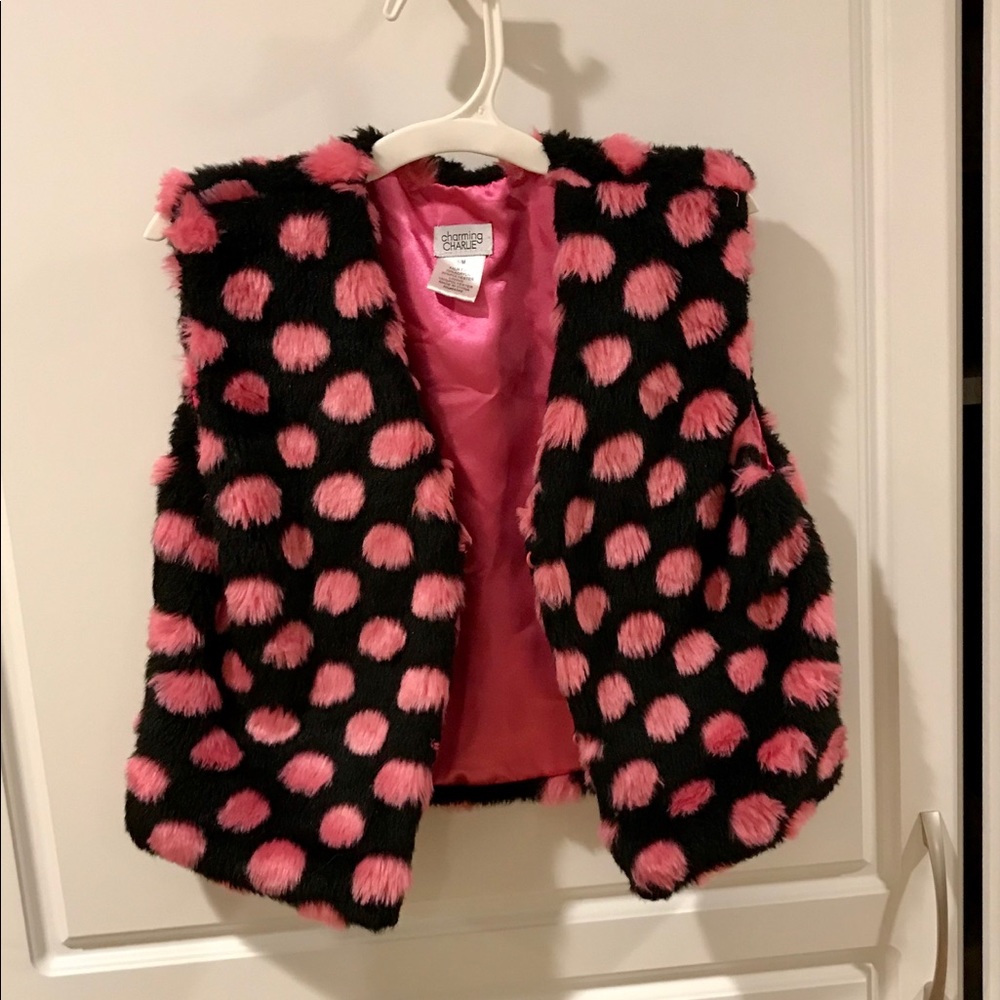 Charming Charlie faux fur vest small/medium